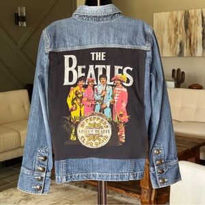 Denim Jacket with The Beatles Graphic